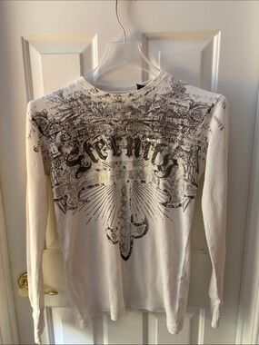 vintage   Counter Intelligence White Thermal Eternity w Cross Sz M